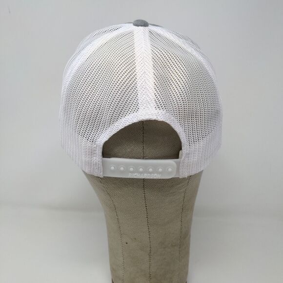 Richardson Mens Gnarlhorn Snapback Mesh Back Hat White Gray Adjustable - Picture 7 of 12